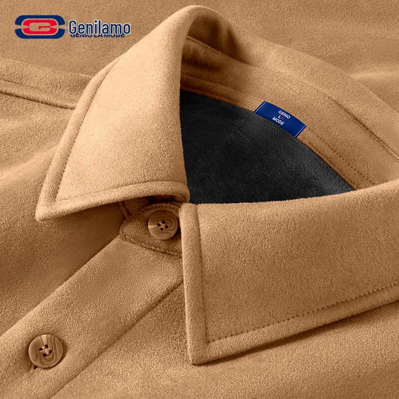 Мужская рубашка-куртка из искусственной замши на флисовой подкладке M