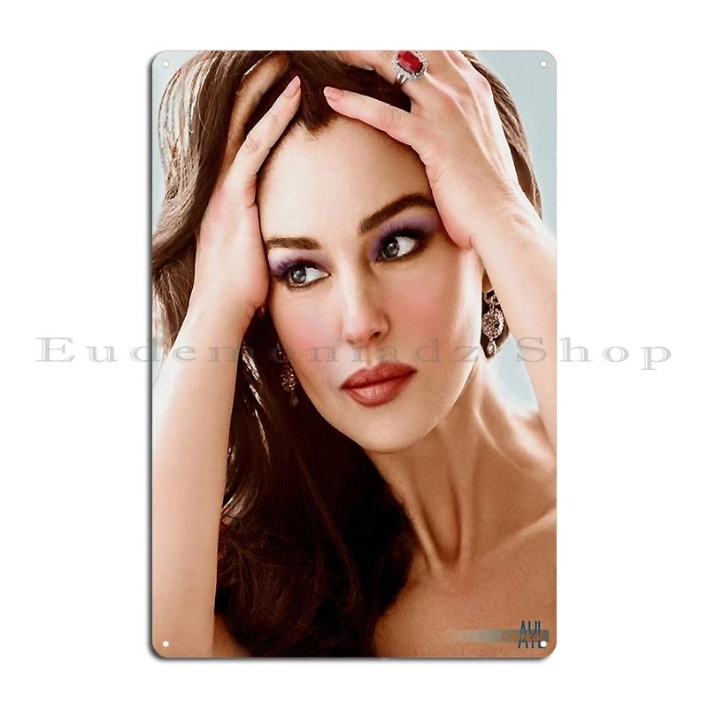 Picture of Monica Bellucci Metal Plaque create Designing Wall Decor Wall Plaque Pub Tin Sign Poster