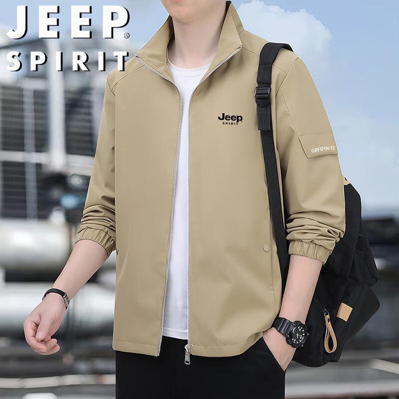 JEEP SPIRIT Men's Casual Stand Collar Jacket