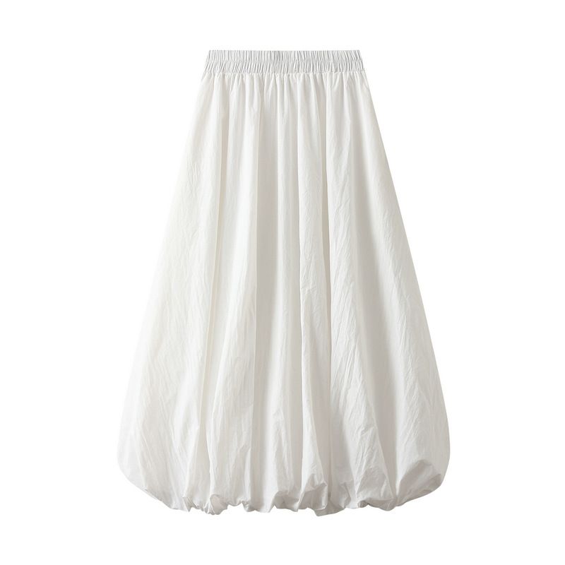High-waisted Lantern Skirt Skirt High Waist Bud Lantern Dress Skirt Mid-Length Skirt for Women