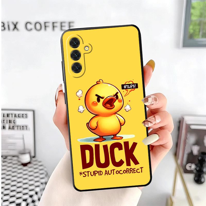 Funny Cute Cartoon Duck Soft Phone Case for Samsung A17 A37 A57 A16 A26 A36 A56 A15 A25 A35 A55 A14 A24 A34 A54 A13 A23 A33 A53