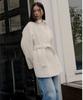 Lucir Zu Alpaca Wool Half Coat (Ivory)