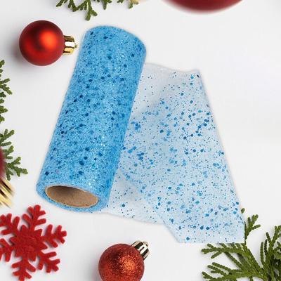Glitter Tulle Mesh Ribbon 10 Yards Versatile Trendy Portable Sequined Fabric for Gift Box
