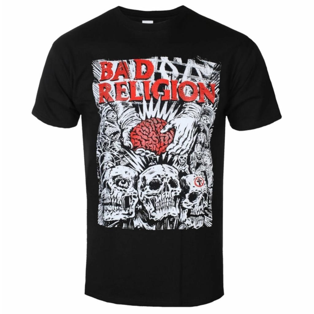 Bad Religion Live 1980 Patroon Bedruikt T-shirt Hardcore Punk Stijl Band T-shirt Voor Dagelijks En Concert Gebruik