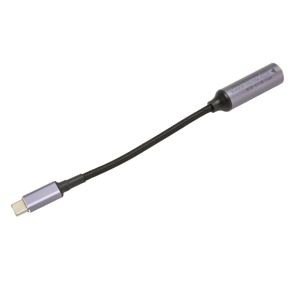 DC To Type C Cable 2.5x0.7mm 100W Female Input To Male Output Auto Identification Type C To DC2507 Cable for PC Phone
