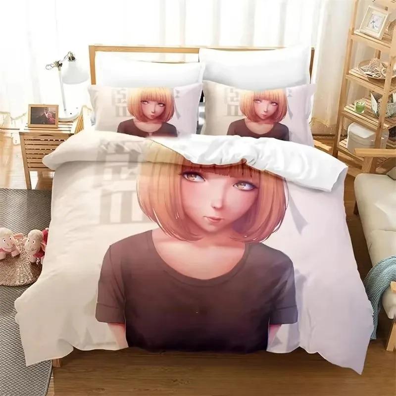 3D Print Prison Schol Anime Beding Set Bedrom Soft Modern Bedspreads Comefortable Children Kids Soft Duvet Cover Comfortable Quilt Cover And Pilowcase