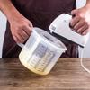 1Pc 2.5L Large Capacity Baking Measuring Cup Scale Kitchen Mixing Bowl With Lid
