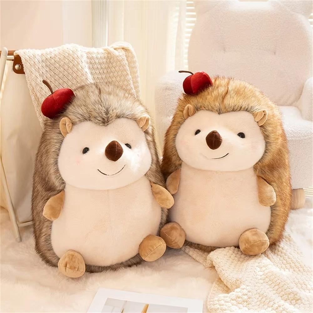 Lifelike Hedgehog Plush Toy Fluffy Hedgehog Plushie New Hedgehog Stuffed Doll Xmas Gift