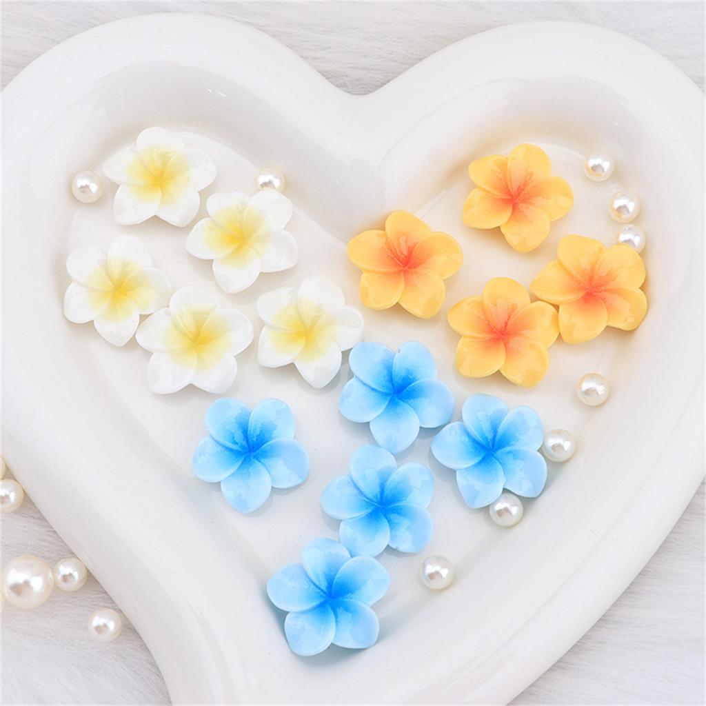 Plumeria Luminosa Monocolore Fatta a Mano Fai da Te Forcina Decorazione Copricapo Colla Crema Patch per Custodia Telefono Cellulare