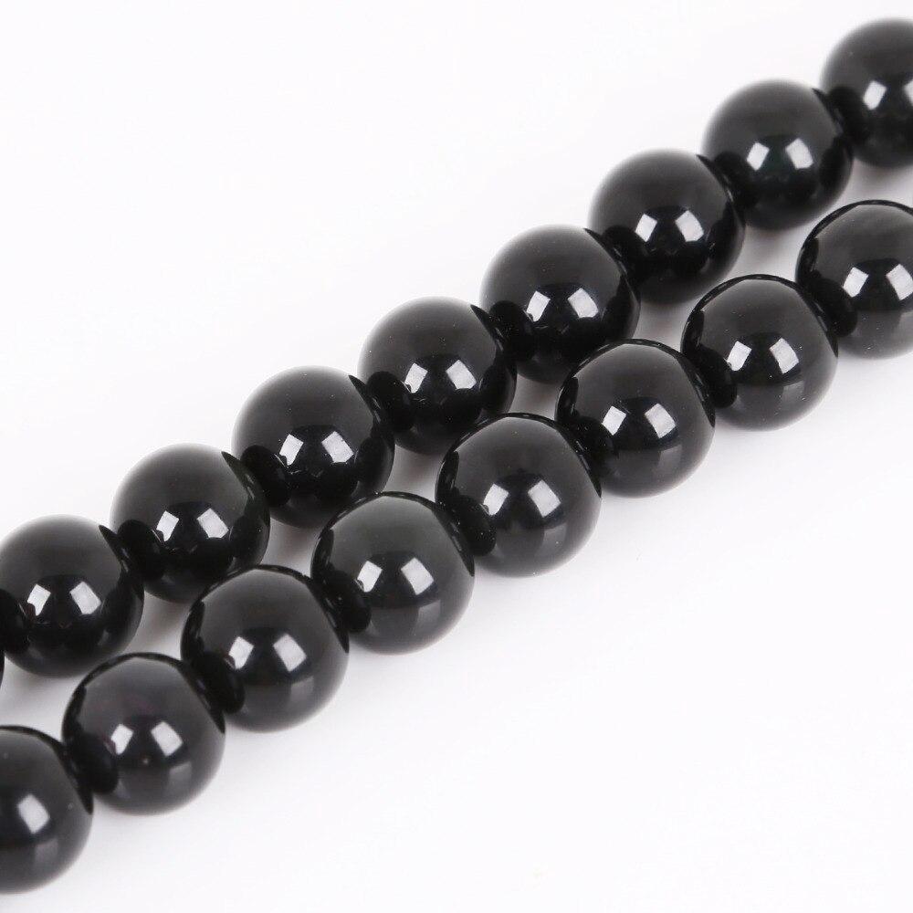 Pietra Preziosa Cabochon A Forma Di Misto Ossidiana Nera Naturale 20-34 - Foto 8