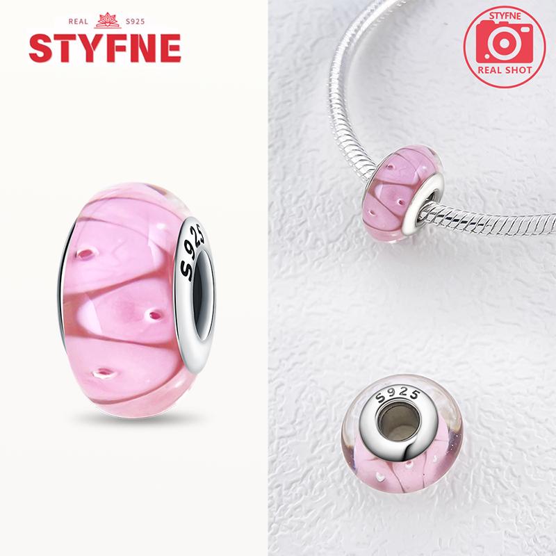 New Arrivals copper Colorful Murano Geometric Line Bead Charms Compatible With Exquisite Authentic Bracelets for Women Jewellery Gifts