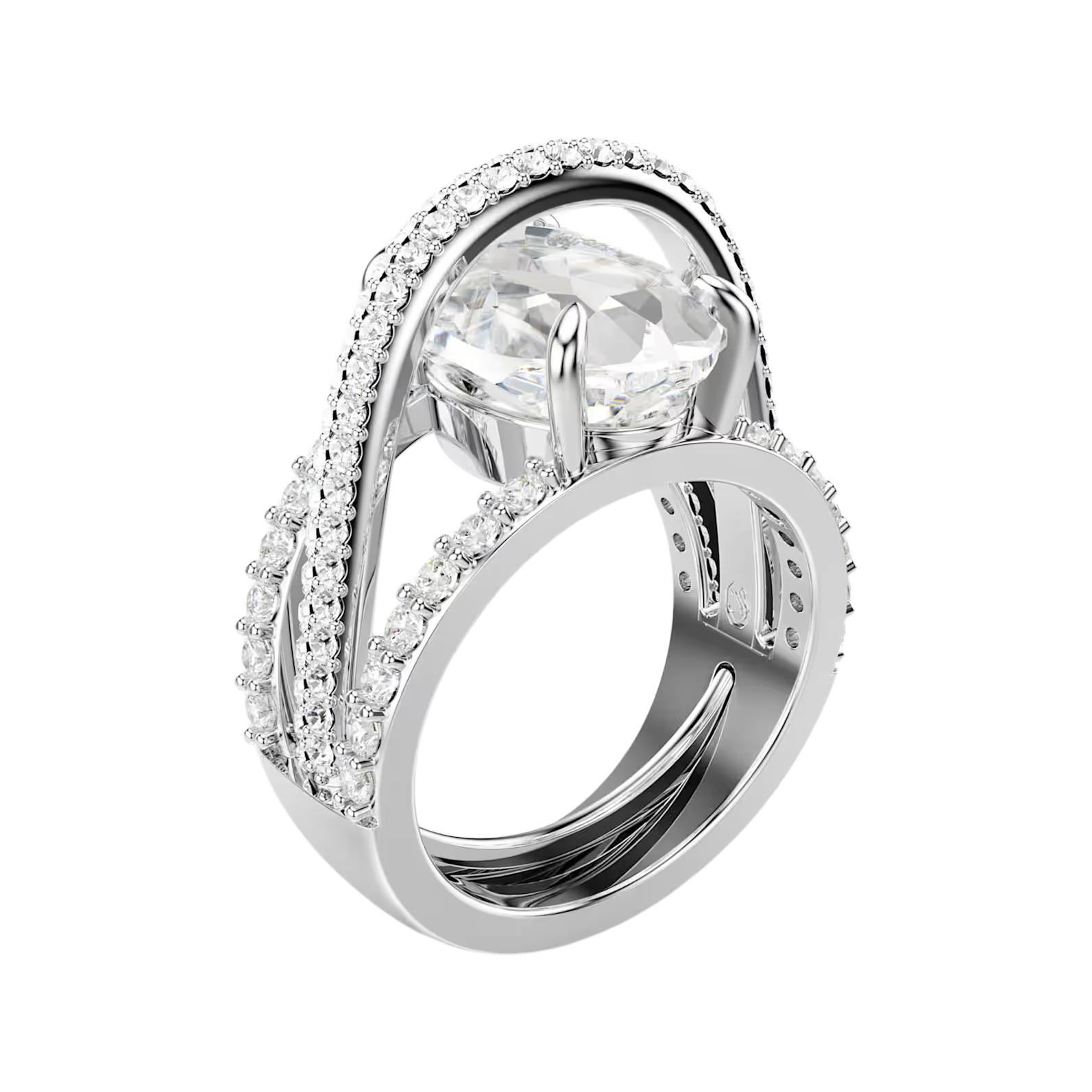 Swarovski Mixed Cut Design Crystal Ring Unisex rings Silver 5698476 Box (Random Color),50-55