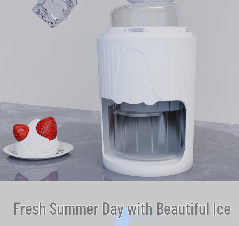 Portable Manual Ice Crusher & Shaved Ice Machine for Smoothies and Soft Serve