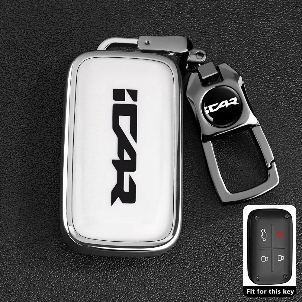 Tpu Car Key Case For Chery Icar V27 Accessories Reev Car-Styling Keychain Remote Cover Shell Housing Ring Holder Fob