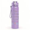 1PC French Romantic Quote Floral 750ml Color Plastic Sports Water Bottle Leakproof Flip Straw Lid Suitable for Sports Office Home Use