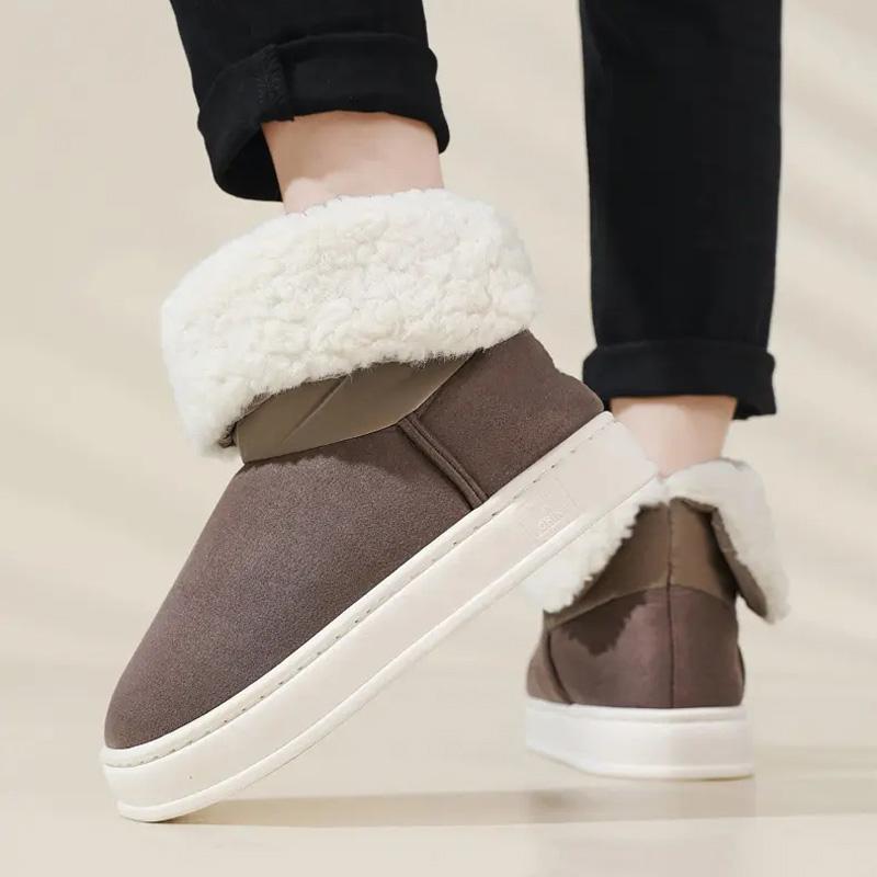 Fashion New Men s Warm Shoes Winter Simple and Comfortable Indoor Home Cotton Shoes Soft — фото 5