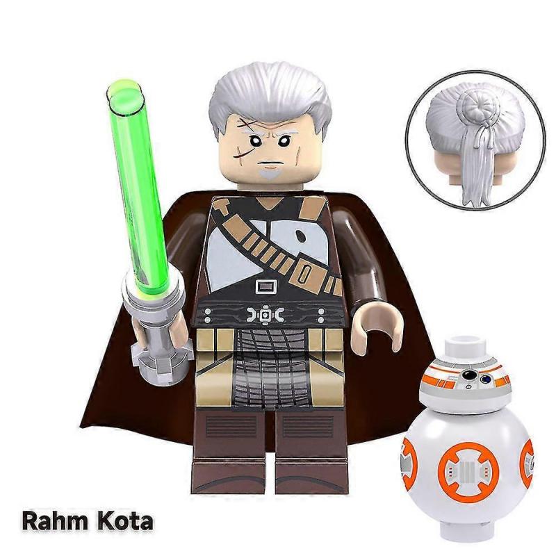 6 Pcs Star Wars Series Assembled Minifigures Building Blocks Kit, Mini Action Figures Toy Set with Accessories