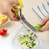 Muti-Layers Kitchen Scissors Stainless Steel Vegetable Cutter Scallion Herb Laver Spices Cooking Tools Cut Kitchen Gadgets