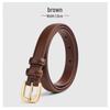 Women's High-End Fashion Smooth Buckle Leather Belt - Trendy and Versatile for Jeans or Casual Wear