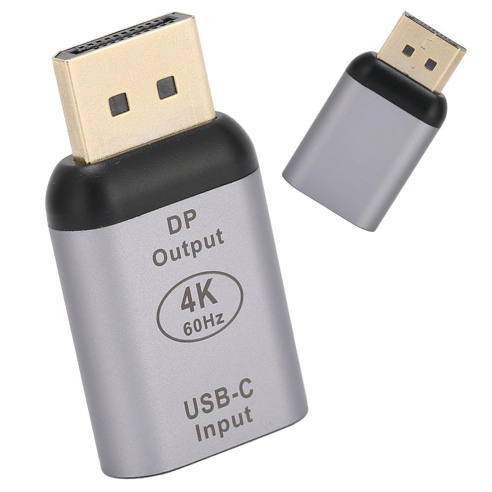 Adaptateur USB-C Femelle vers DisplayPort Mâle Plug and Play Convertisseur Vidéo 4K 60Hz Ordinateur Portable