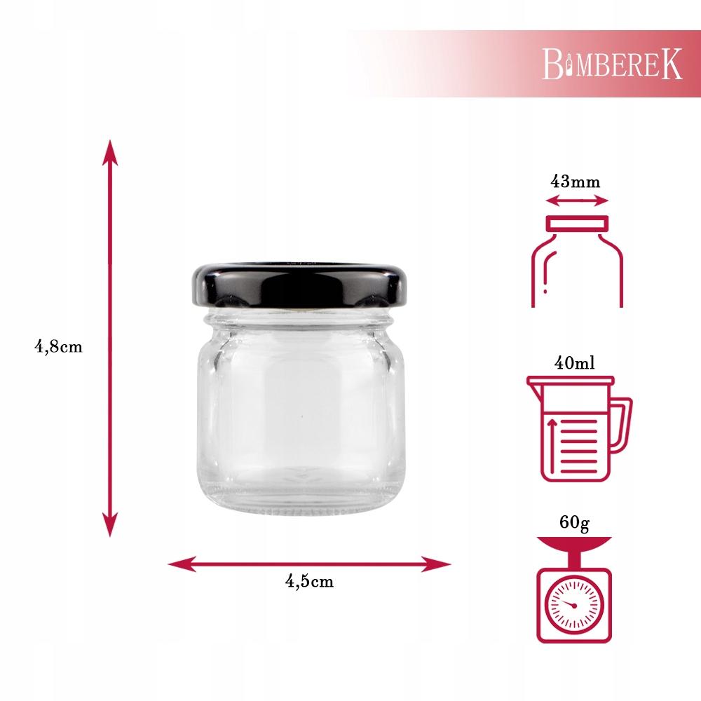 5x Glass Jars 40ml for Thanksgiving, Wedding, Communion, Baptism, Gift