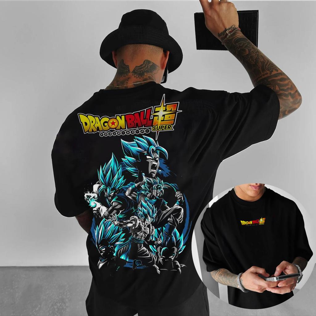 New Dragon Ball Goku Printed Shortsleeved Bandai Loose Mens and Womens 2026 Summer Breathable Sporty Fashion Tshirts