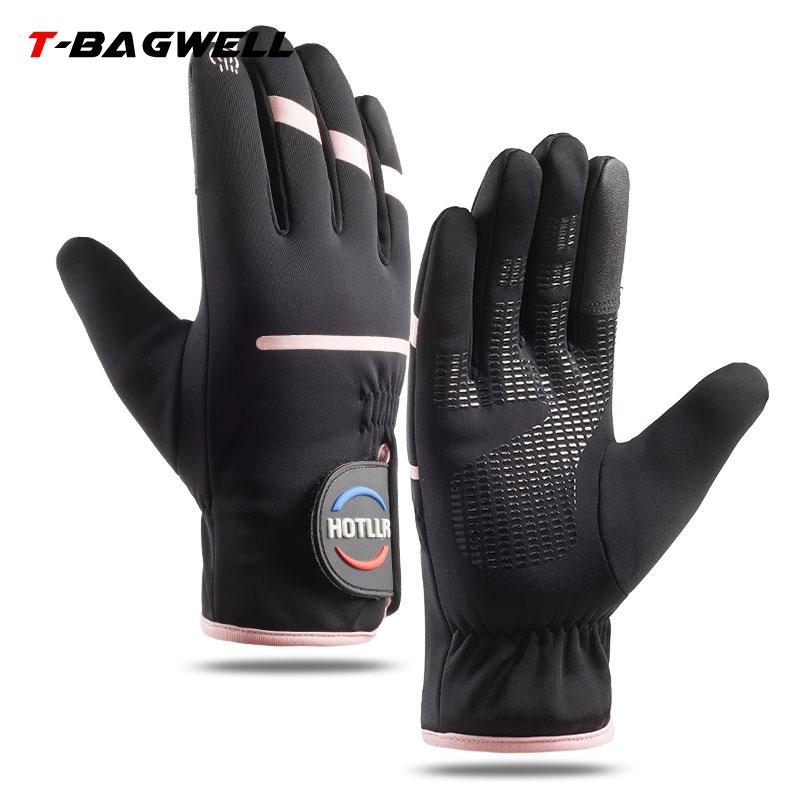 

New autumn and winter warm gloves, non-slip touch screen can leak two fingers, windproof and waterproof, riding takeaway driving Amazon M