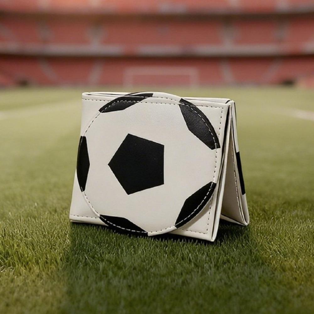 

Simple Basketball Burger Wallet RFID Blocking Football PU Leather Card Holder Folded Anti-theft Two Fold Wallet Men