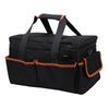 Tool Bag 17in Heavy Duty Hand Tote Storage Organizer Wear Proof Oxford Cloth 20 Pockets Adjustable Shoulder Strap for