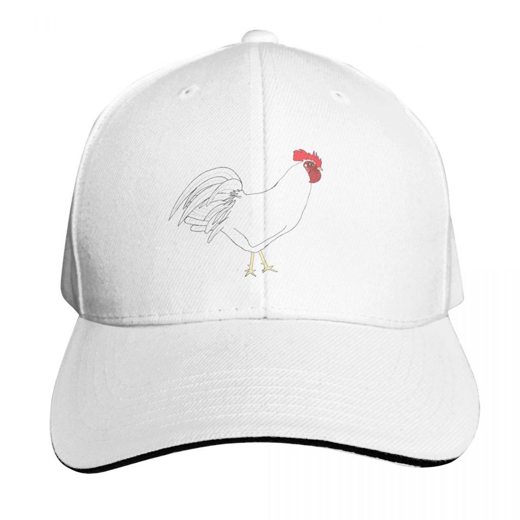 White Leghorn Chiqen Protector Baseball Cap Hat Unisex For The Sun Brand Unisex cap Unisexs big size hat fun hats Baseball Unisex Womens