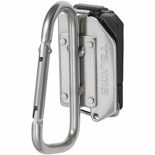 Tajima Safe System Detachable Tool Holder, High-Durability Extra-Thick Stainless Steel, Large Carabiner, SFKHS-CL, Easy To Attach and Remove, Can Be A