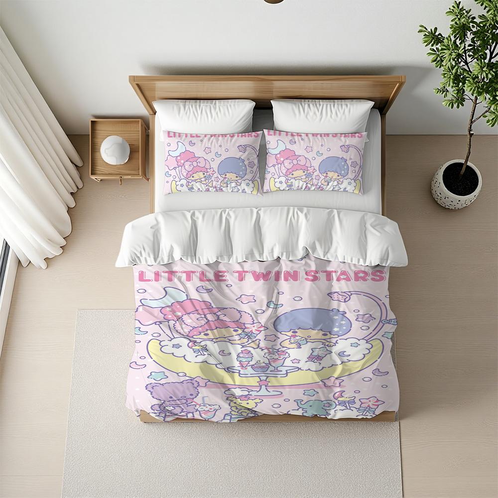 Little T-Twin S-Stars Duvet Cover Set Home Style Bedding Soft Laundry Cotton Bed 3 Piece Set Student Dormitory Gift
