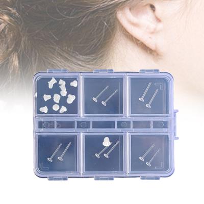 Clear Plastic Earrings Set For Sensitive Skin Comfortable Fit With Mushroom Head Backs Perfect For All Day Use