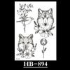 Flower Sketch Tattoo Sticker, Black And White Half Arm Tattoo Sticker, Waterproof And Sweat Proof Tattoo