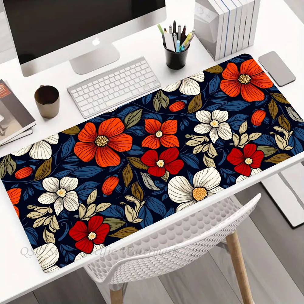 Vintage Flower Daisy Mousepad Non-slip Suitable For Office Computers Laptops E-sports Game Desk Mats XXL Keyboard