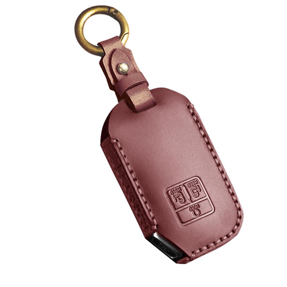 2026 Kia Carnival 4th Gen Genuine Leather Key Cover – Stylish & Protective Remote Bag for Men & Women.
