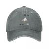 Klassisches Spiel Friede war nie eine Option Gans Baseballkappen Herren Damen Used Denim Gewaschene Sonnenkappe Cartoon-Enten Outdoor-Hüte