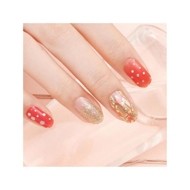 

Блинг Легкий Гелевый Наклейка для Ногтей Персиковый Краш