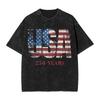 USA th Jubiläum T-Shirt Vintage Used Amerikanische Flagge Adler Print Tee Patriotisch Unabhängigkeitstag Streetwear