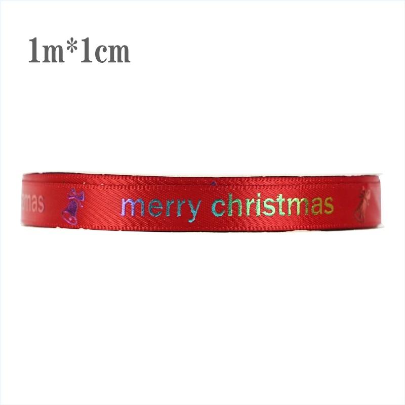 Christmas Grosgrain Ribbon Printing Gift Wrapping Wedding Decoration Hair Bow DIY Christmas Tree Garland Bowknot Craft Ribbon