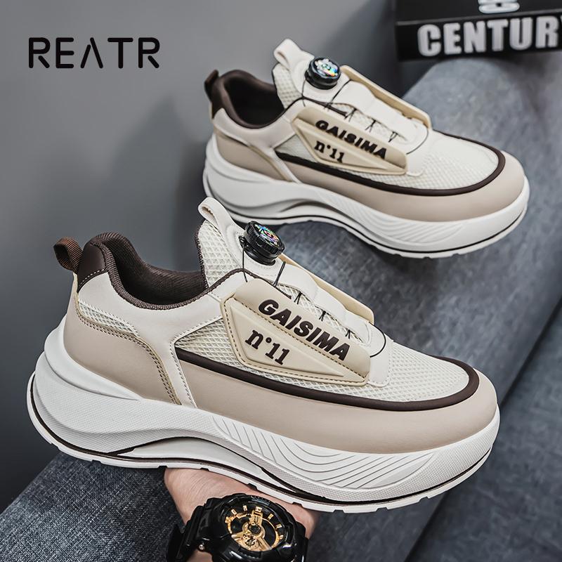 Chunky Sneaker Plus Size 45 Men Designer Sport Shoes Fashion Casual Leather Fabric Height Increased Flat Platform Shoes