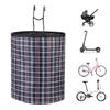 Bike Basket Front Rack Storage Bag Large Capacity Steel Frame Oxford Cloth for Outdoor