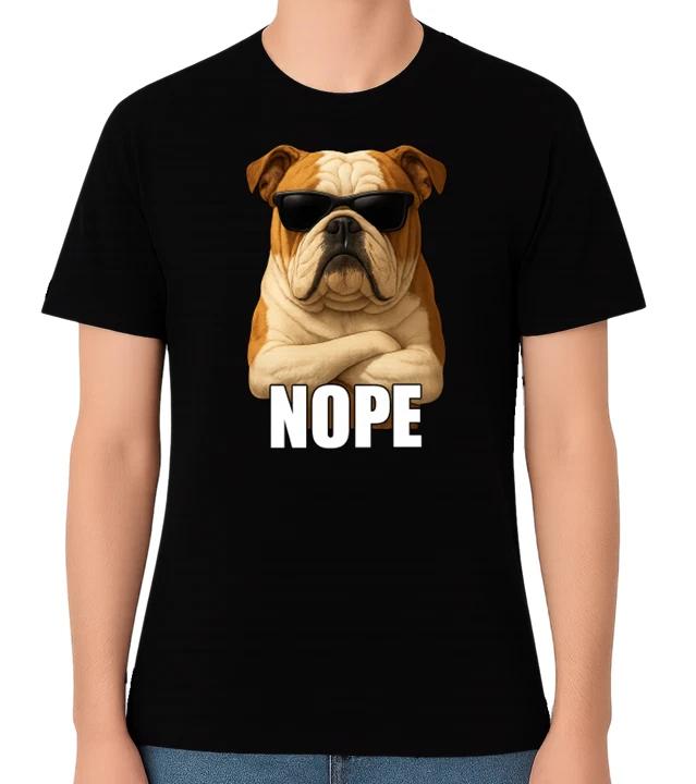 Stubborn English Bulldog Dog Unisex T-Shirt XXL