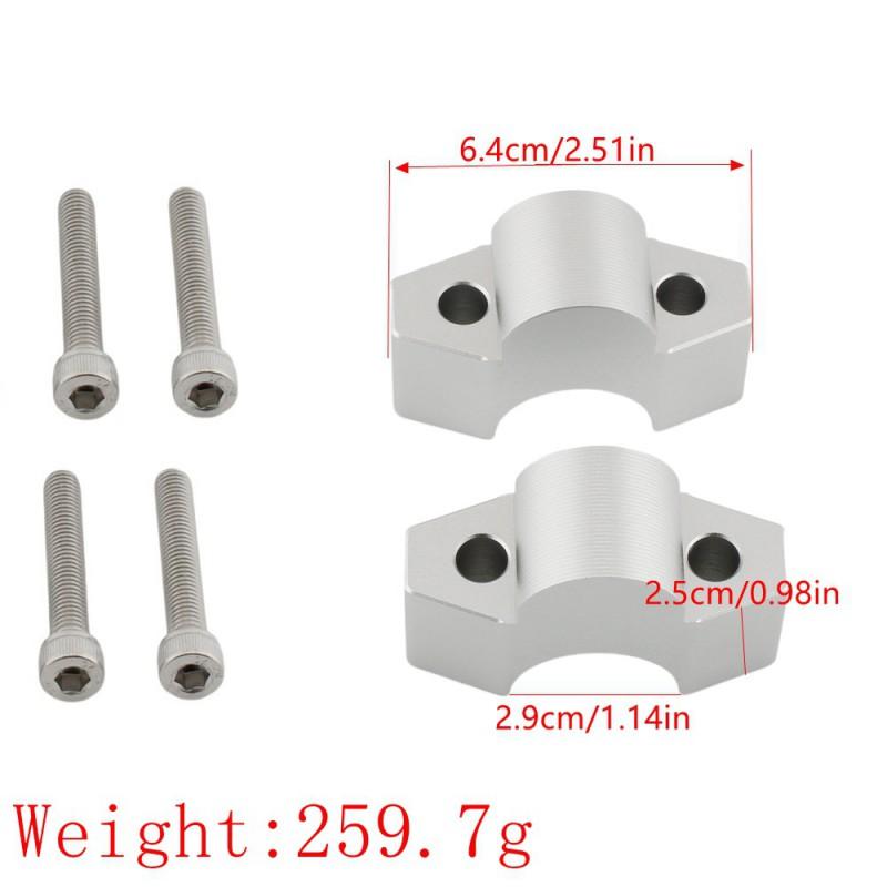 Motorcycle Handlebar Riser Clamp Honda ADV150 ADV160 ADV350 - 25mm Height Increase Or Titanium Finish