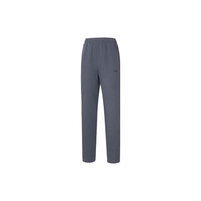 Li Ning Fitness Series Solid Color Straight Leg Knitted Sports Pants Women Pants Cool-Black AKLT976-2