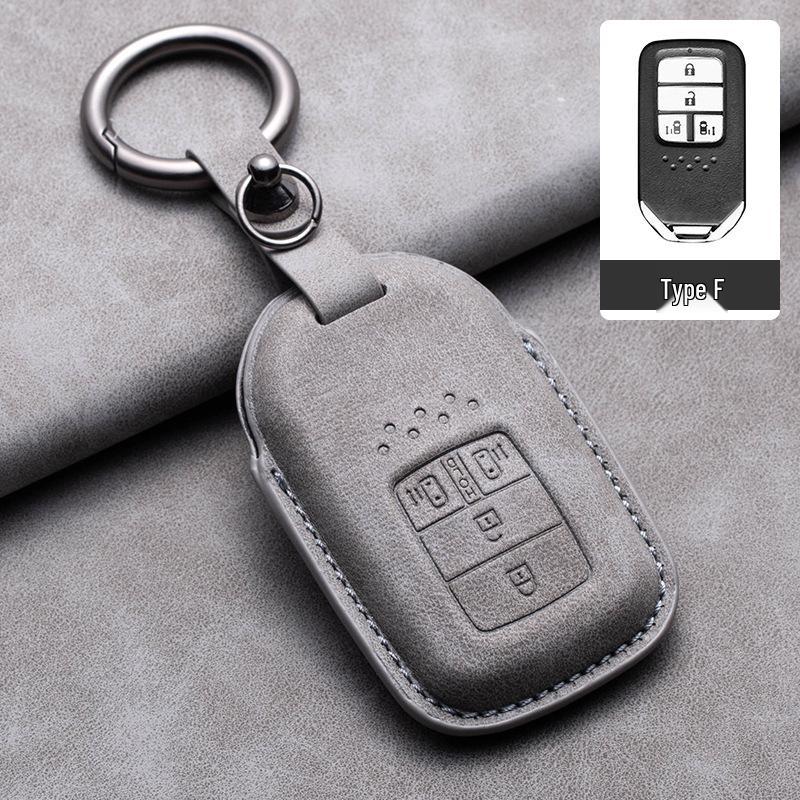 Compatible Leather Key Cover for GAC Toyota CRV, Crown, Accord, Civic, Haoying, and Inspire
