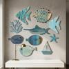 10Pcs Wall Art Wooden Decorations Retro Fish Wall Decor  Bedroom Home Decorations