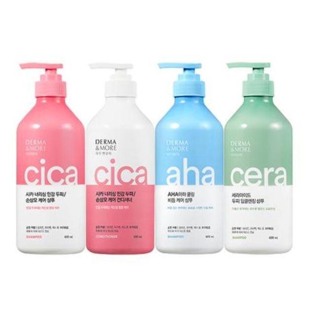 Aekyung TSXREBKR DERMA&MORE Deep Cleansing Scalp Care Shampoo Conditioner Cica Nourishing Shampoo