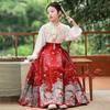 Children's Hanfu Set: Women's Mian Skirt with Embroidered Shirt, 2025 Tang Suit Style.
