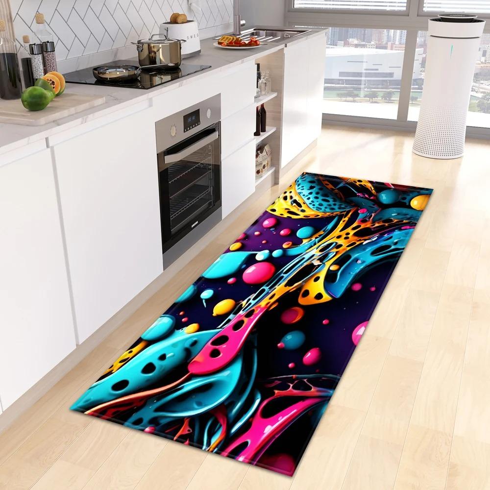 Creative Colorful Geometric Pattern Home Kitchen Floor Mat Door Front Decoration Floor Mat